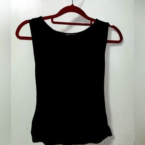 Zara Women Tank Top Mid Tie Black Size S Small Sleeveless Pullover T-Shirt